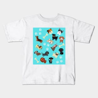 Cute Dog Print Kids T-Shirt